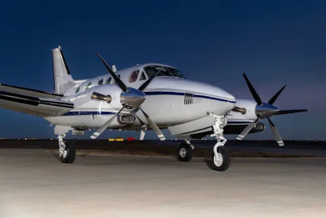 The Beechcraft C90 aircraft, similar to this one, crashed in the Kasaria area of the eastern state of Jharkahnd. (Redbird Airways website)
