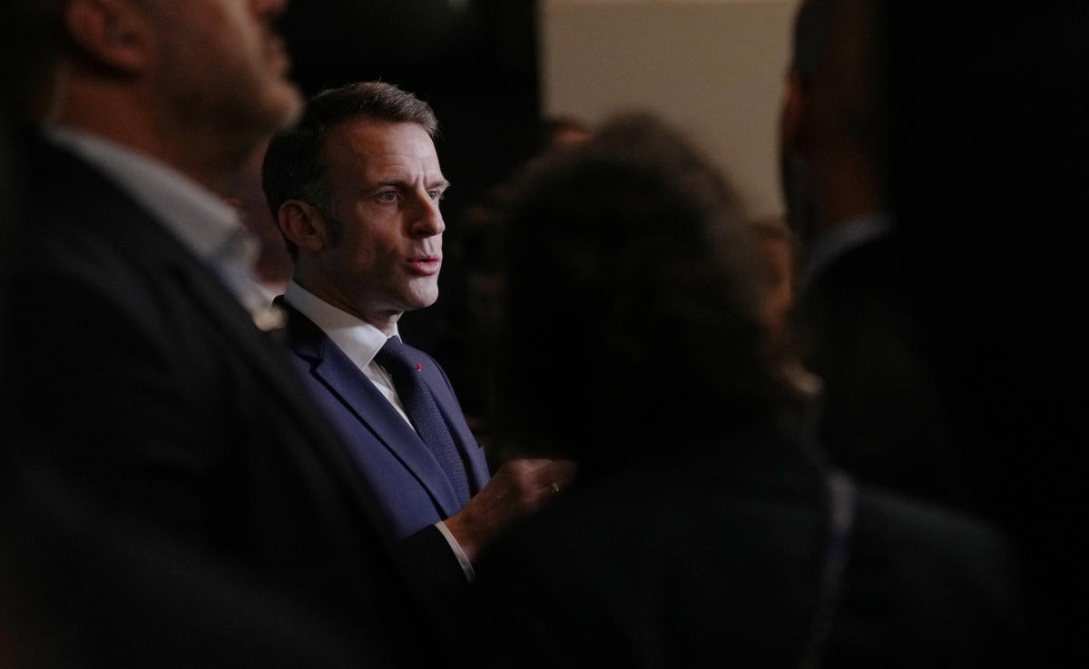 Vladimir Putin’s war against Ukraine is a “triple failure for Russia,” President Emmanuel Macron said on Tuesday to mark the four-year anniversary of Russia’s invasion of the Western-backed country. (AP)
