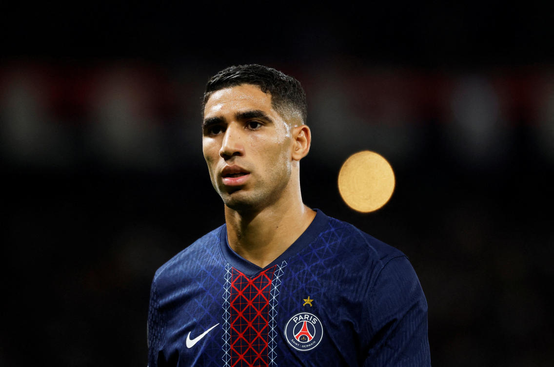 Hakimi, set to face trial for rape, in PSG Champions League matchday squad