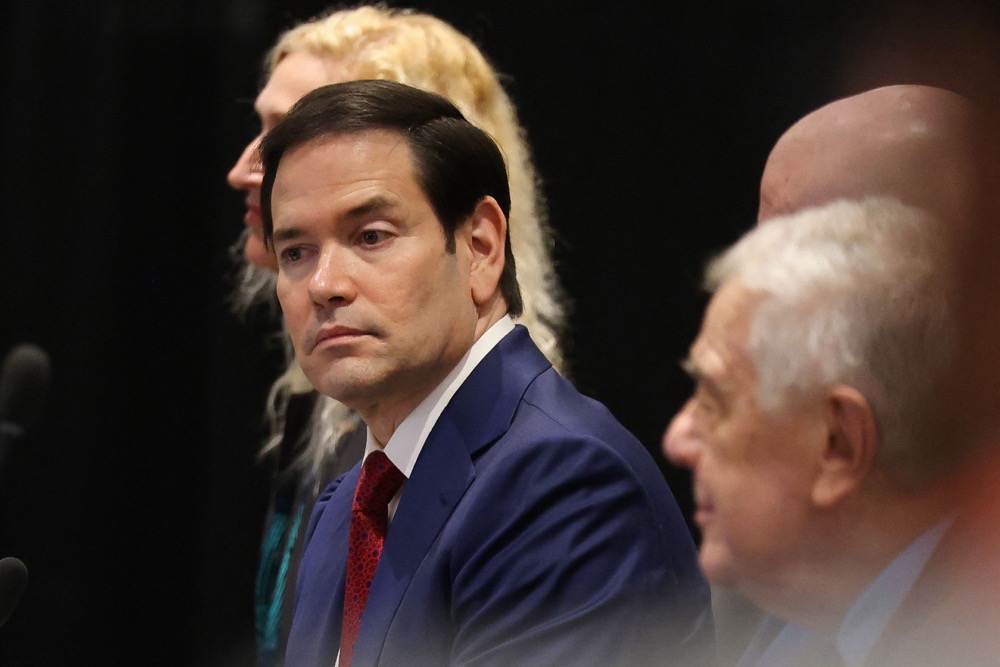 US Secretary of State Marco Rubio attends a meeting with Caribbean Community (CARICOM) leaders, in Basseterre, Saint Kitts and Nevis. (AFP)