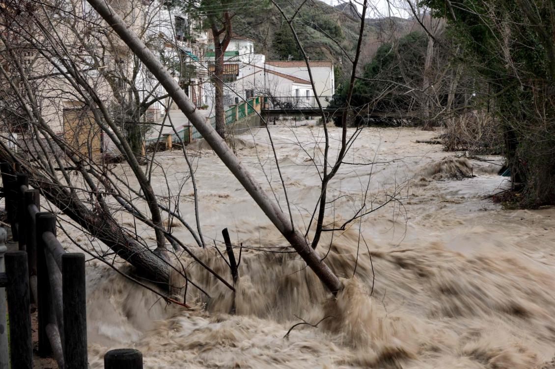 Human-driven climate change intensified downpours that triggered recent deadly floods and displaced thousands of people across Spain, Portugal and Morocco, a network of climate scientists said on Feb. 26, 2026. (AFP)