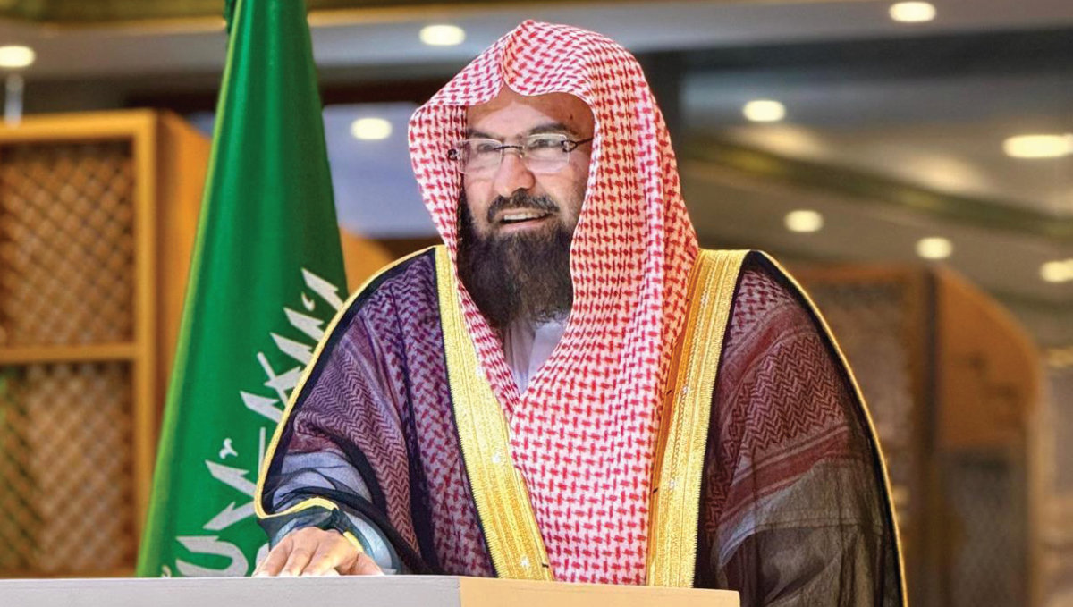 Sheikh Abdulrahman Al-Sudais, the president of the General Presidency for the Affairs of the Two Holy Mosques. (SPA)