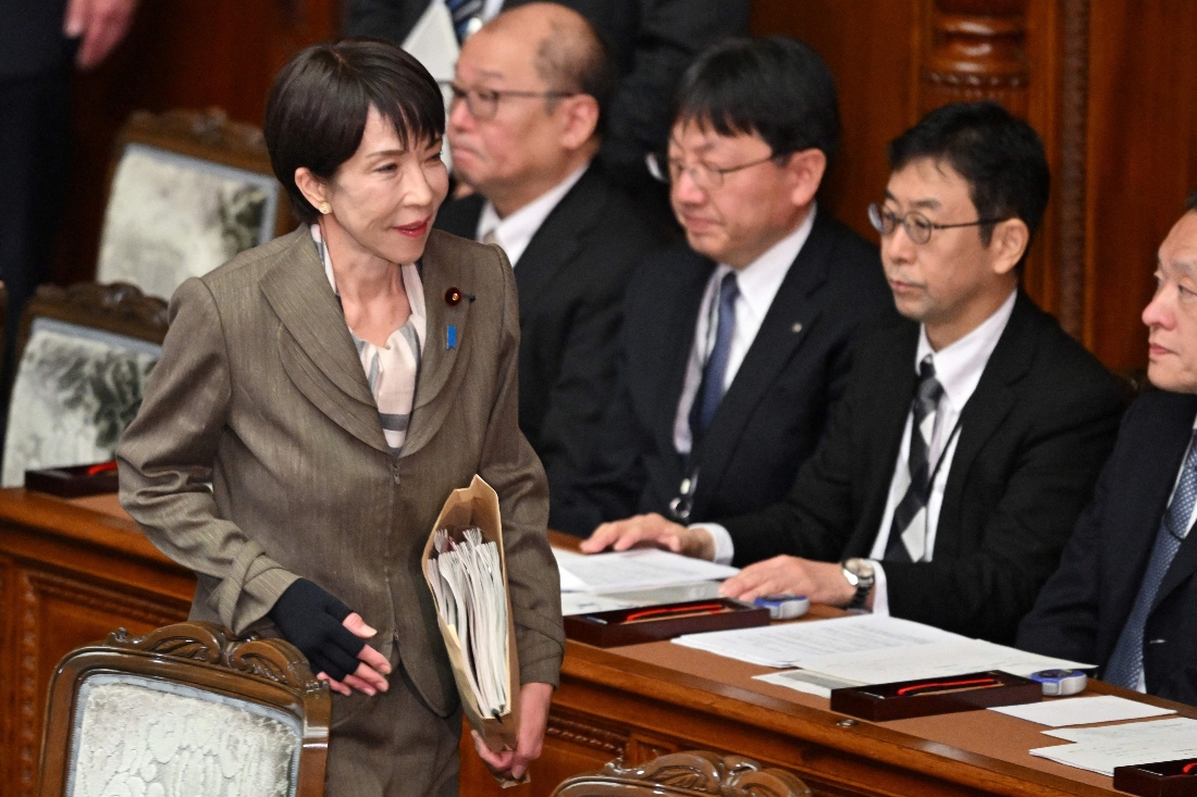 Japan's Prime Minister Sanae Takaichi attends a plenary session of the House of Representatives in Tokyo, Japan. (AFP)