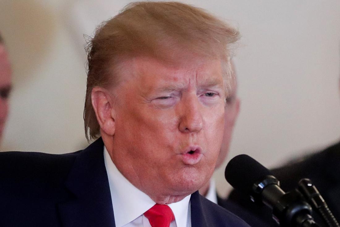 In his address on Tuesday, Trump pointed to Tehran’s support for militant groups. (Reuters)