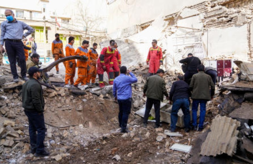 A view shows the aftermath of an Israel and the US strike on a building in Tehran, Iran, Feb. 28, 2026. (Reuters)