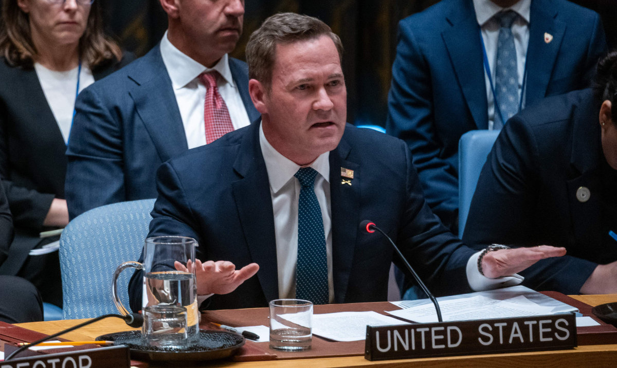 US Ambassador to the United Nations Michael Waltz speaks at an emergency Security Council meeting on the situation in Iran at United Nations headquarters on February 28, 2026 in New York City. (AFP)