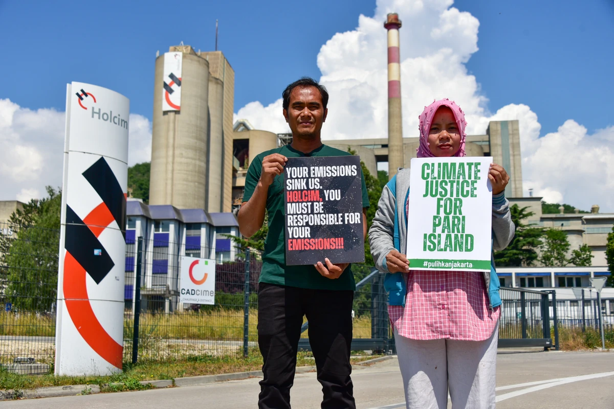‘Don’t let Pari Island sink’: Indonesian fishers seek climate reparations from Swiss cement giant