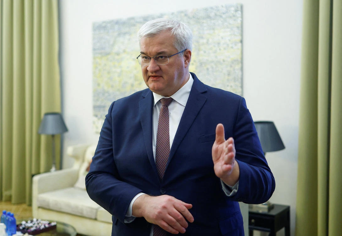 Ukraine's Foreign Minister Andrii Sybiha speaks during an interview with Reuters, amid Russia's attack on Ukraine, in Kyiv, Ukraine February 6, 2026. (Reuters)