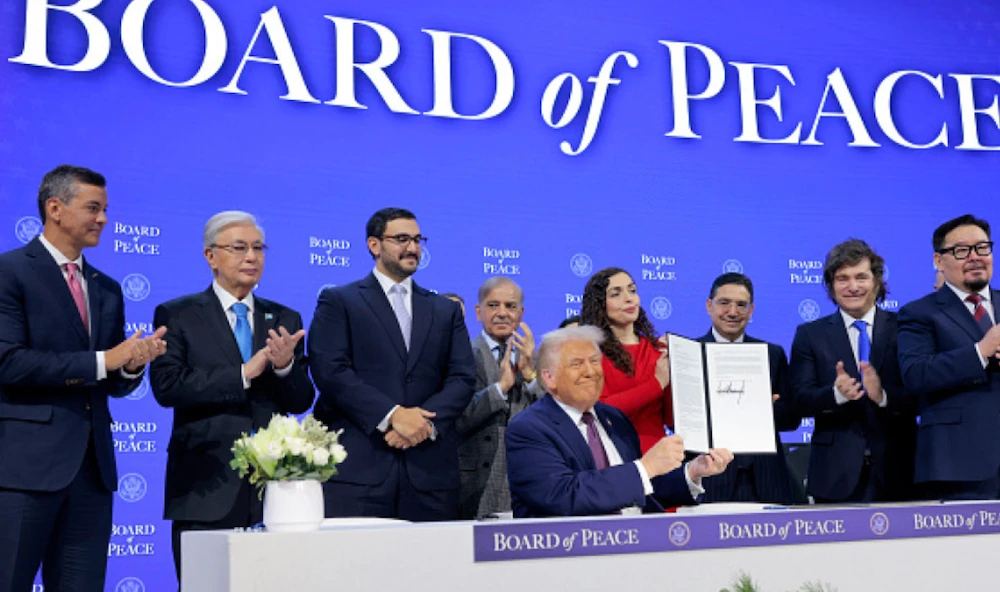 The White House is planning the first leaders meeting for President Donald Trump’s “Board of Peace” in relation to Gaza on February 19. (AFP/File Photo)