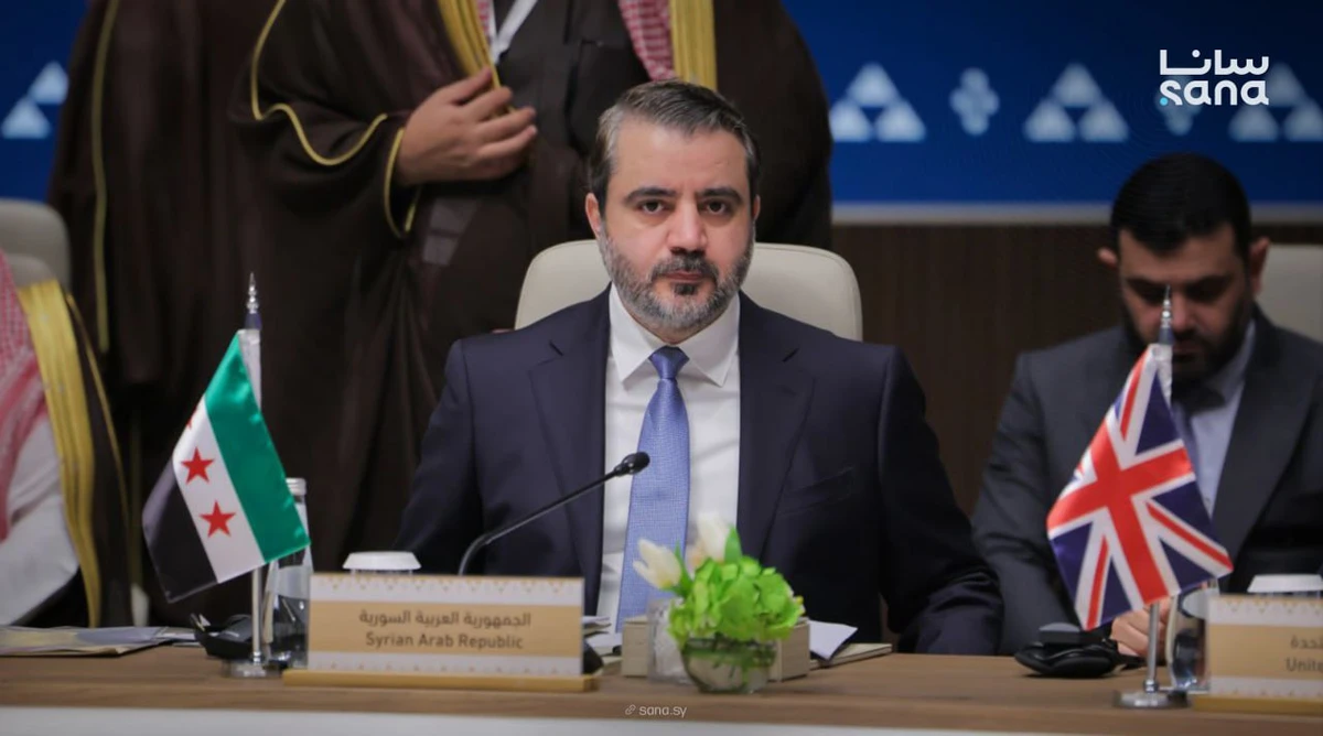 Syrian Foreign Minister Asaad Hassan Al-Shaibani attended the meeting in Riyadh on Monday. (SANA)