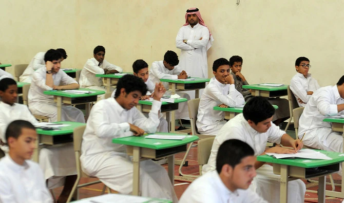 Saudi students sit for their final high school exams in the Red Sea port city of Jeddah. (File/AFP)