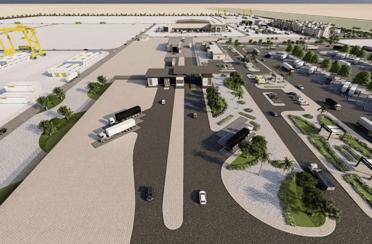 Rendering of Economic Zone at Al Dhahira, located 20 km from the Rub Al-Khali border crossing on the Oman-Saudi border. File/OPAZ