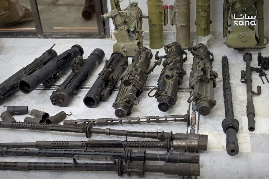 The operation is part of efforts by Syrian security forces to combat arms smuggling. (SANA)