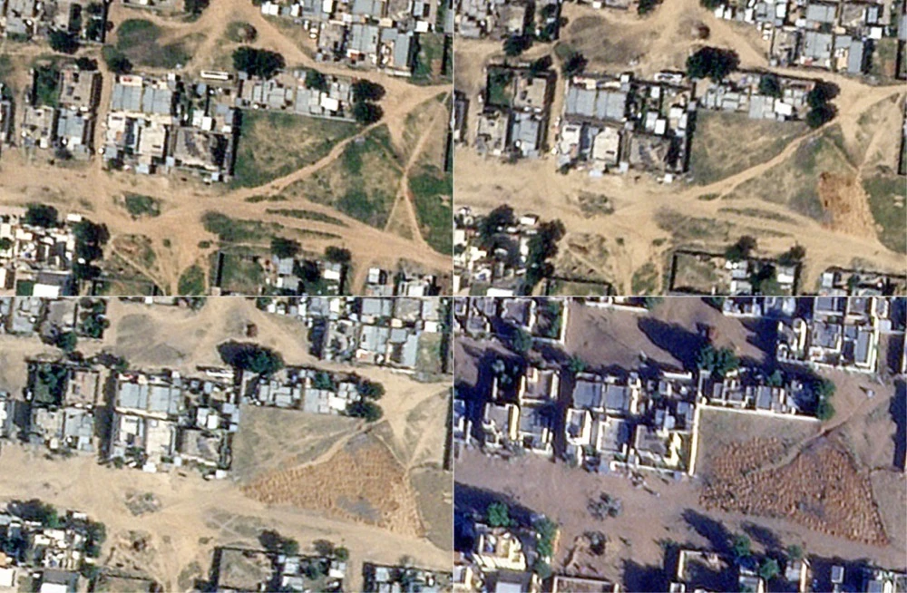 Satellite images released last December showed graves near the UNICEF offices in El-Fasher, whose civilian residents had been besieged by the RSF for more than a year. (AFP/File)