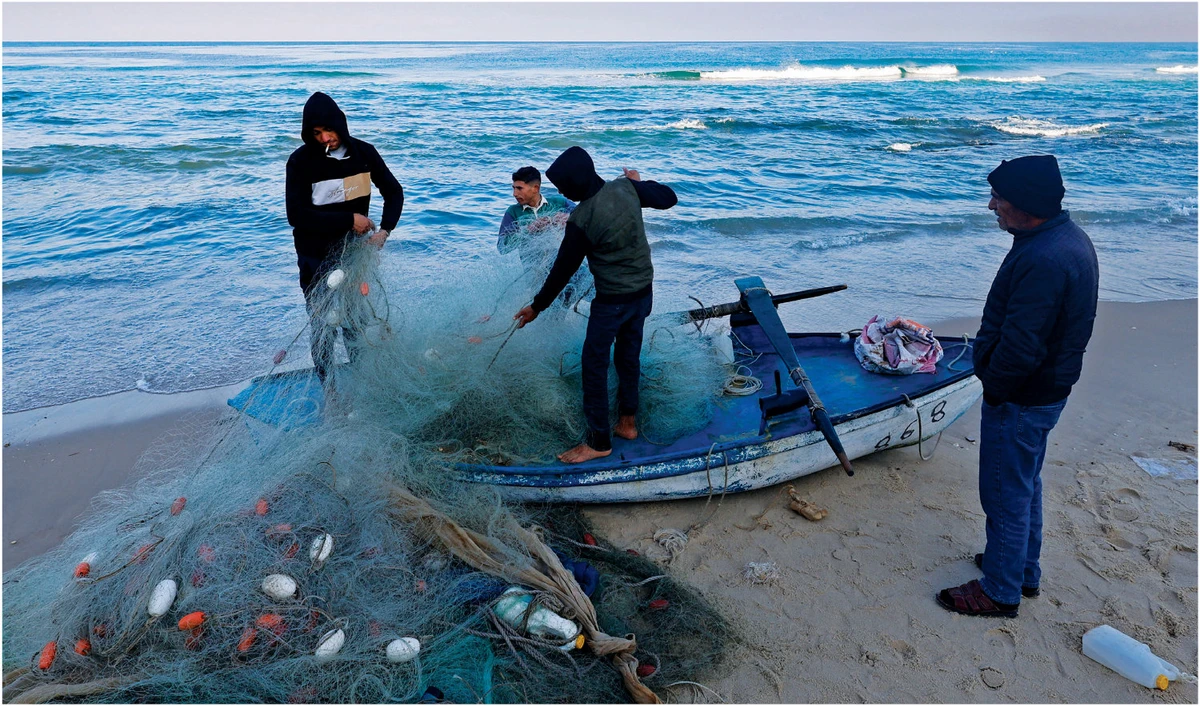 Fishing is among Gaza’s few remaining local food sources as the food crisis deepens. (Reuters)