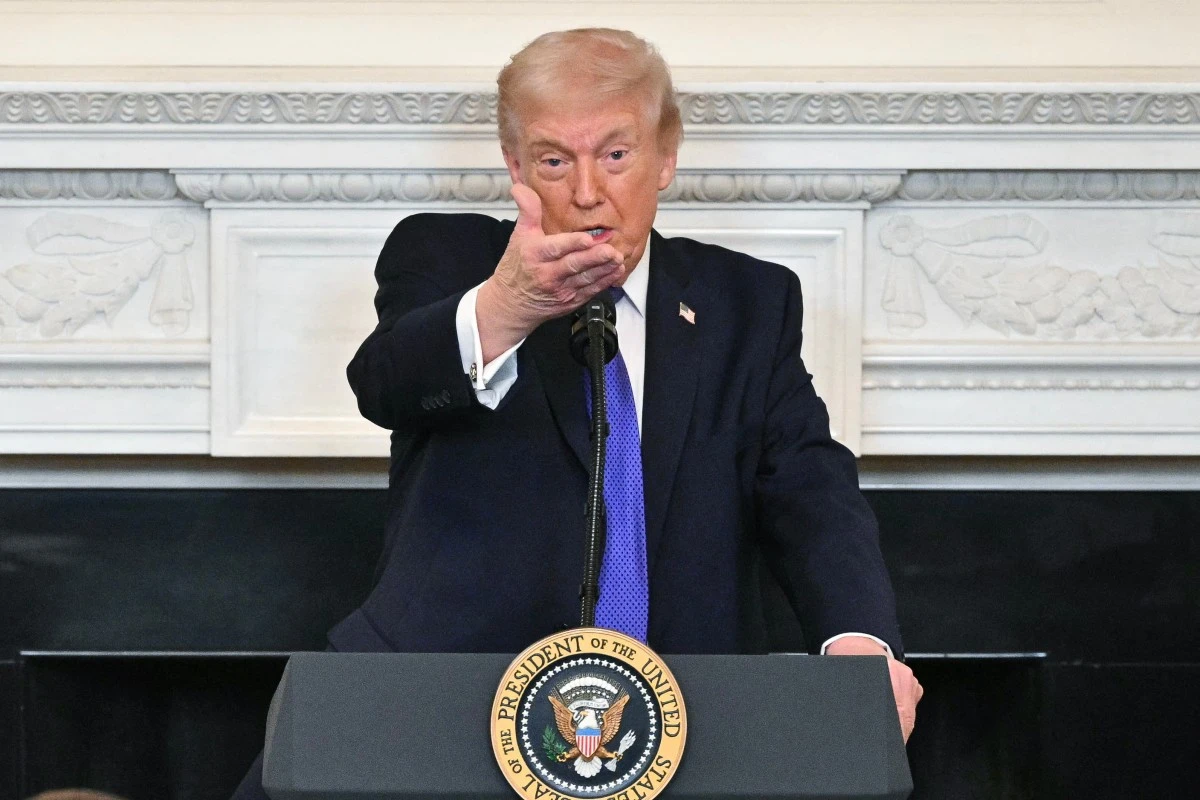 US President Donald Trump speaks during a Working Breakfast with Governors at the White House in Washington on February 20. (AFP)