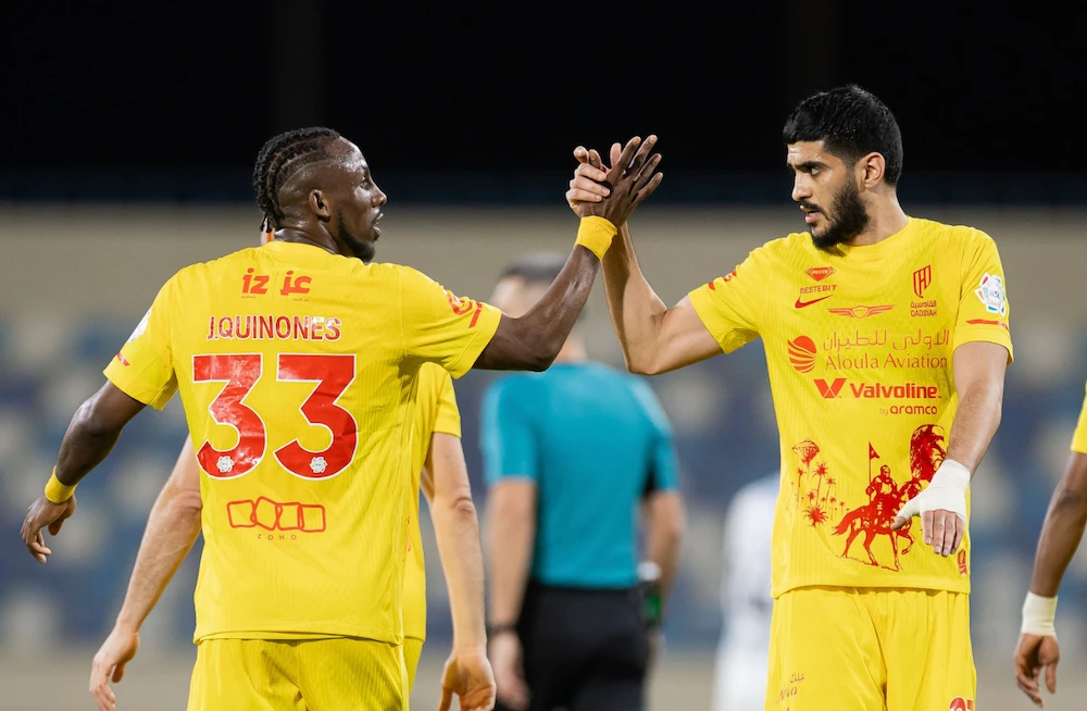 Al-Qadsiah maintain title challenge as a Julian Quinones hat-trick fuels win over Al-Okhdood