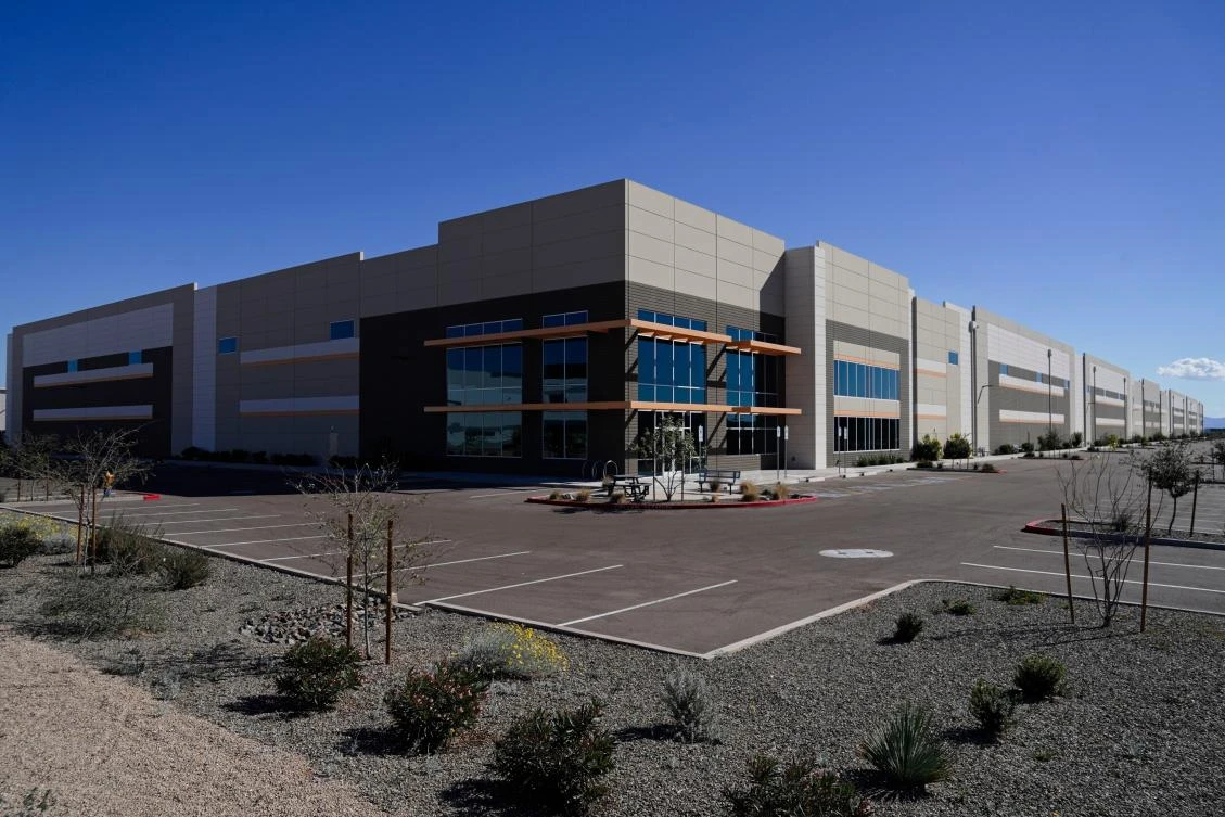 A warehouse purchased by US Immigration and Customs Enforcement in Surprise, Arizona, is seen on Feb. 14, 2026. (AP)