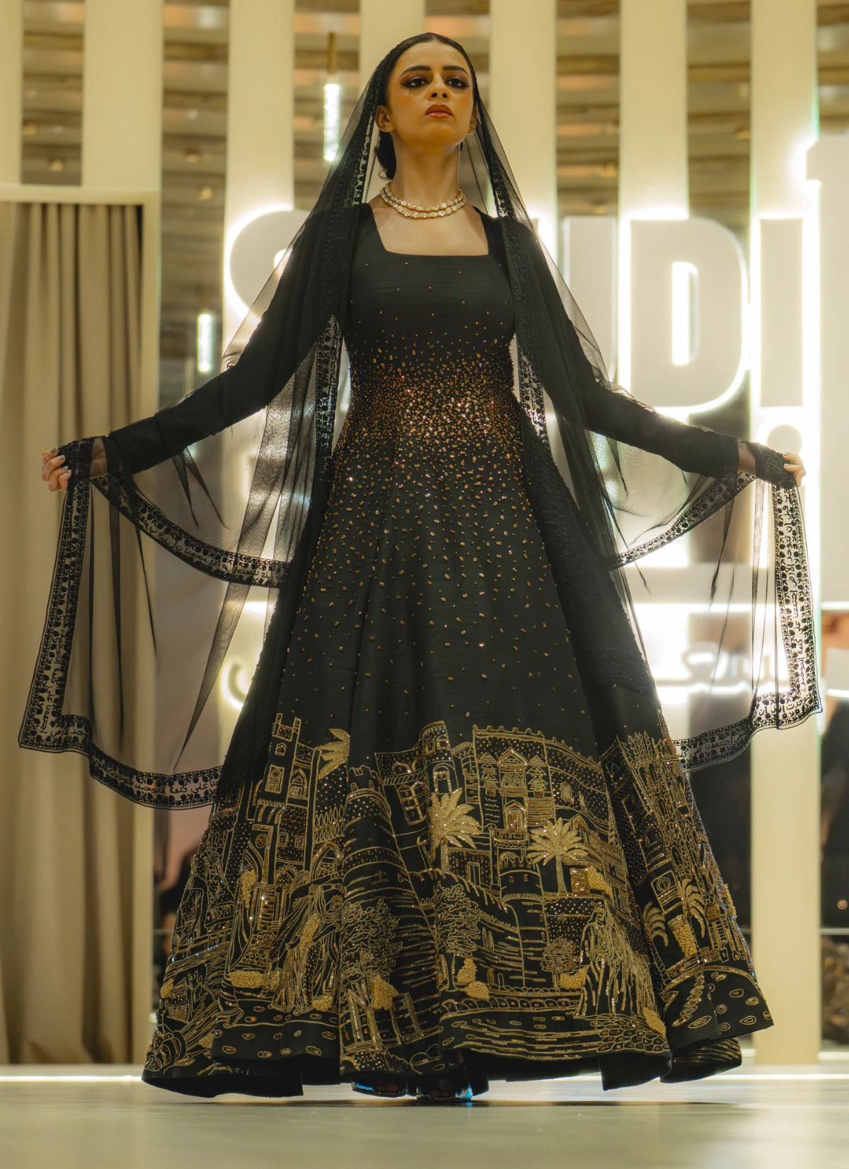 Saudi designers showcased their couture inspired by the Kingdom’s rich history at the recent Saudi Cup in Riyadh, which is becoming a hotspot for the latest styles. (AN photo by Abdulrahman bin Shalhoub)