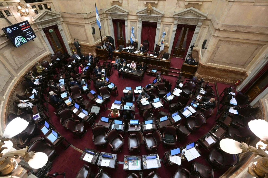 Argentine senators attend a session to debate the juvenile criminal justice reform and the labor law reform at the National Congress in Buenos Aires, Argentina. (AFP)