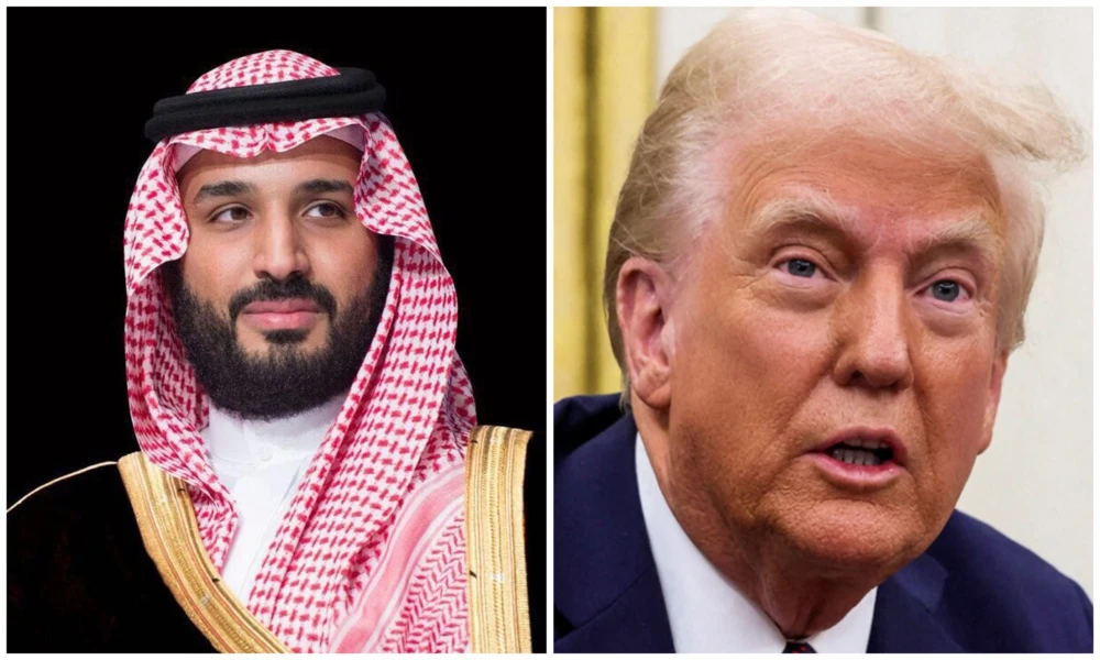 Crown Prince Mohammed bin Salman received a telephone call on Saturday from US President Donald Trump. (SPA/File Photo)