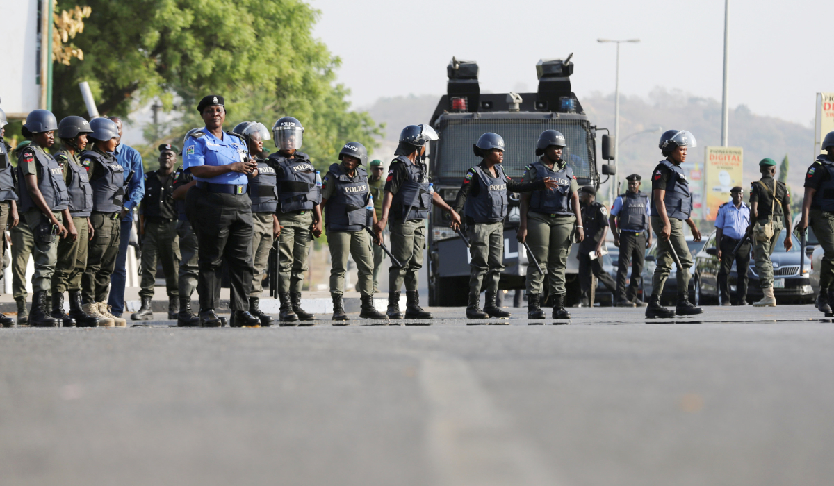 Police disrupt a rally by the #BringBackOurGirls campaign, which is protesting in Nigeria's capital Abuja to mark 1,000 days since over 200 schoolgirls were kidnapped from their secondary school in Chibok by Islamist sect Boko Haram, Nigeria January 8, 2017. (REUTERS)