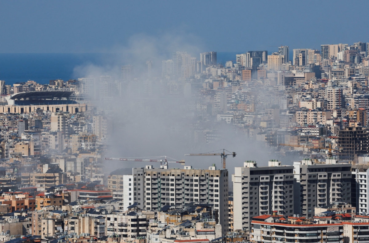 Smoke rises after an Israeli strike on Beirut's southern suburbs, following an escalation between Hezbollah and Israel amid the US-Israel conflict with Iran, Lebanon, March 2, 2026. (Reuters)