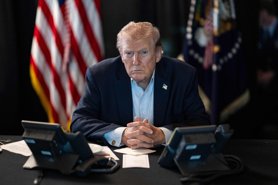 US President Donald Trump overseeing "Operation Epic Fury" activity against Iran from Mar-a-Lago in Palm Beach, Florida, US. (Handout/AFP)