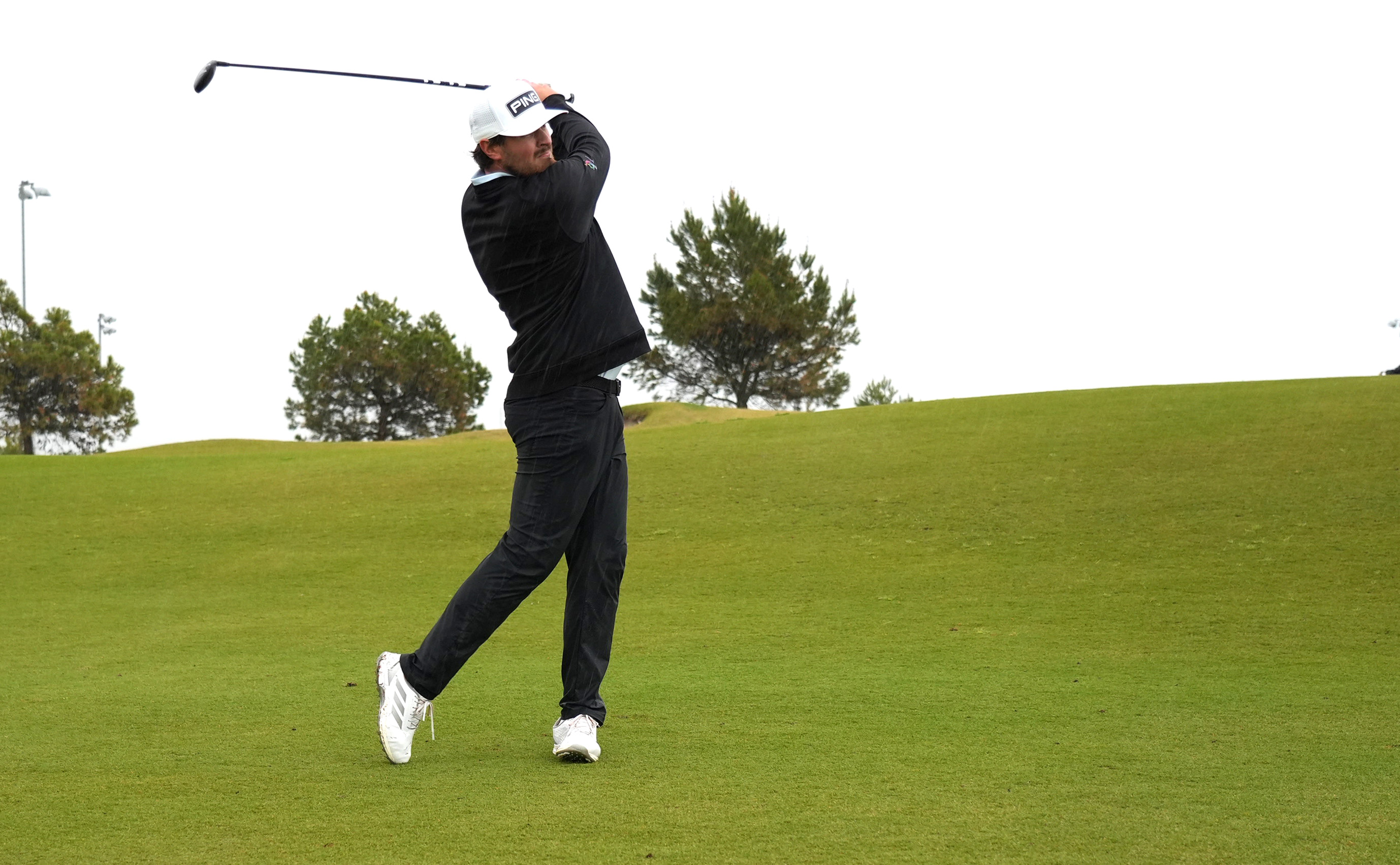 Pierre Pineau leads the Hilton Classic in Tangier after a round played in torrential conditions. (Supplied)