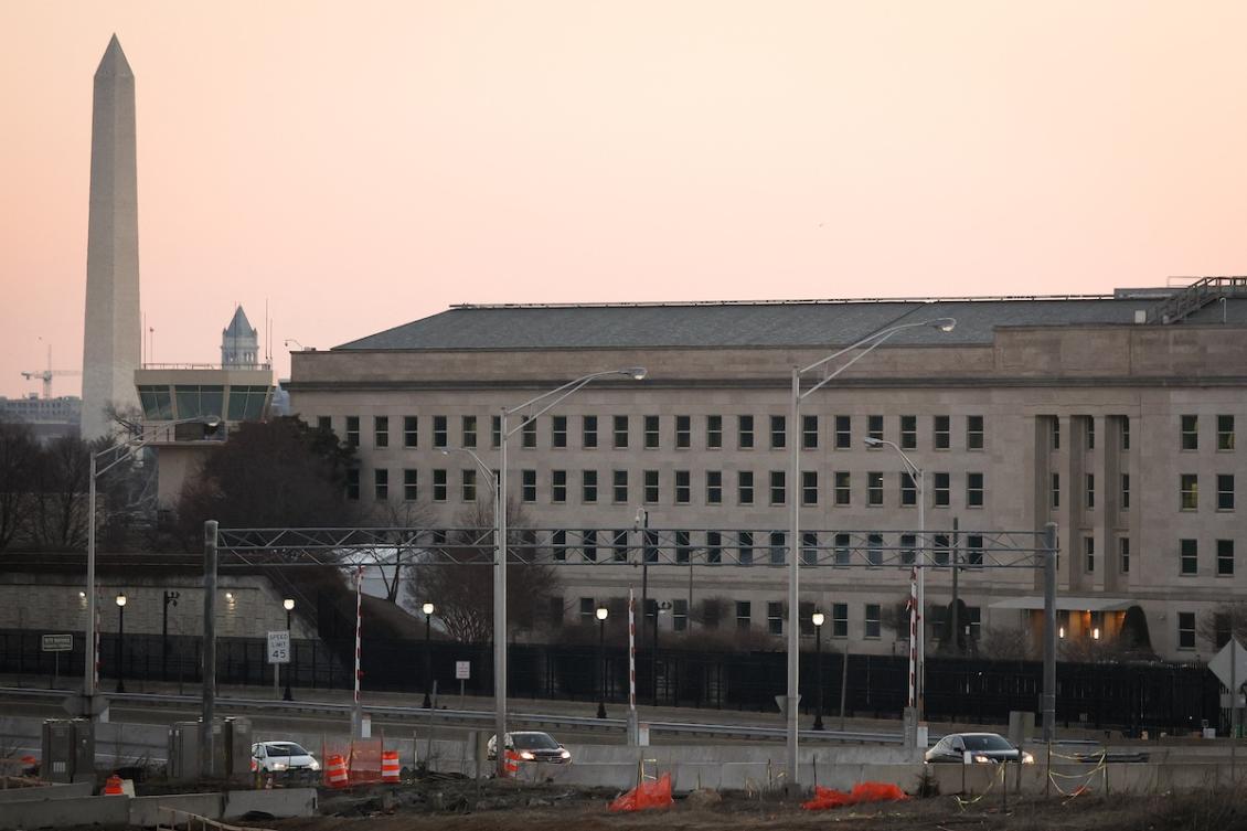 The Pentagon is shown with the Washington Monument in the background on February 28, 2026 in Washington, DC. (FILE/AFP)