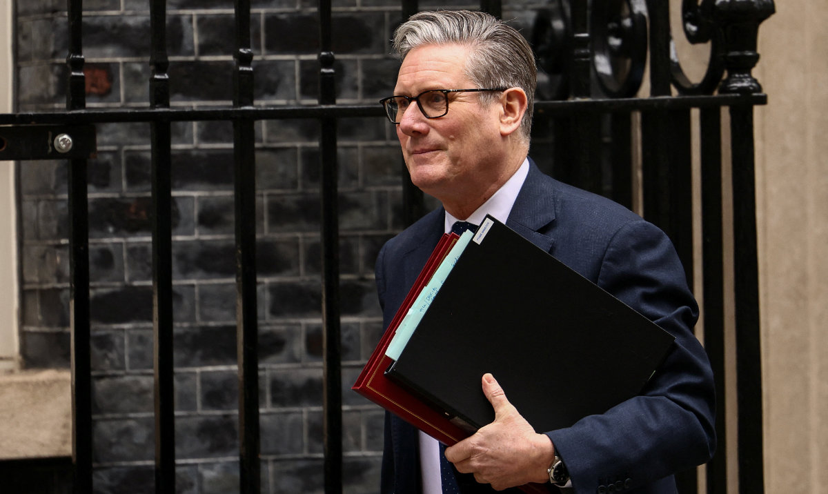British Prime Minister Keir Starmer walks outside 10 Downing Street in London, Britain, March 4, 2026. (Reuters)