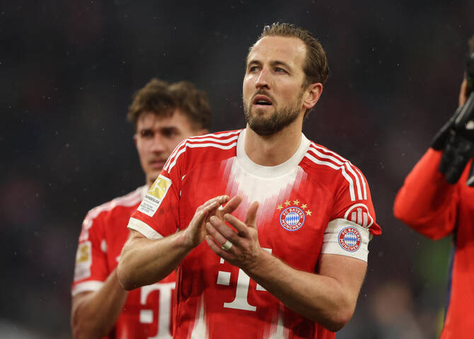Harry Kane will miss Bayern Munich’s Bundesliga match against Borussia Moenchengladbach with a calf injury, coach Vincent Kompany said on Thursday. (Reuters/File)
