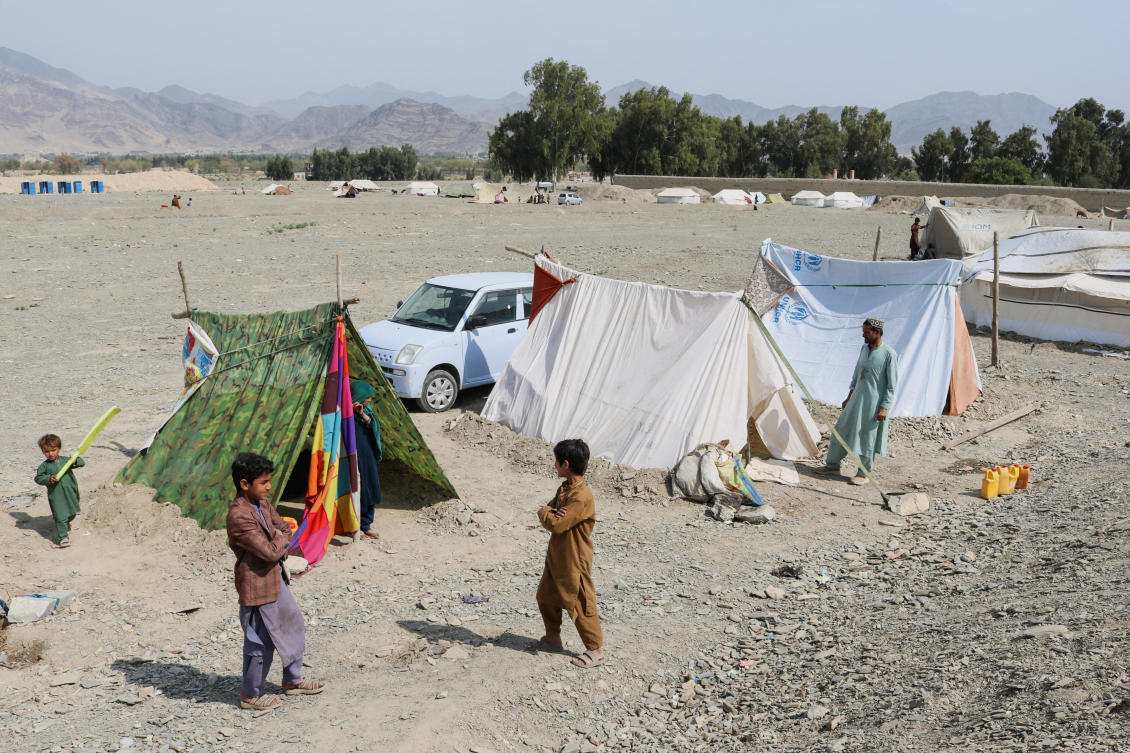Above, displaced Afghan families, who fled following exchanges of fire between Pakistani and Afghan forces at a border crossing, take refuge in Lal Pur district in eastern Nangarhar province on March 4, 2026. (Reuters)