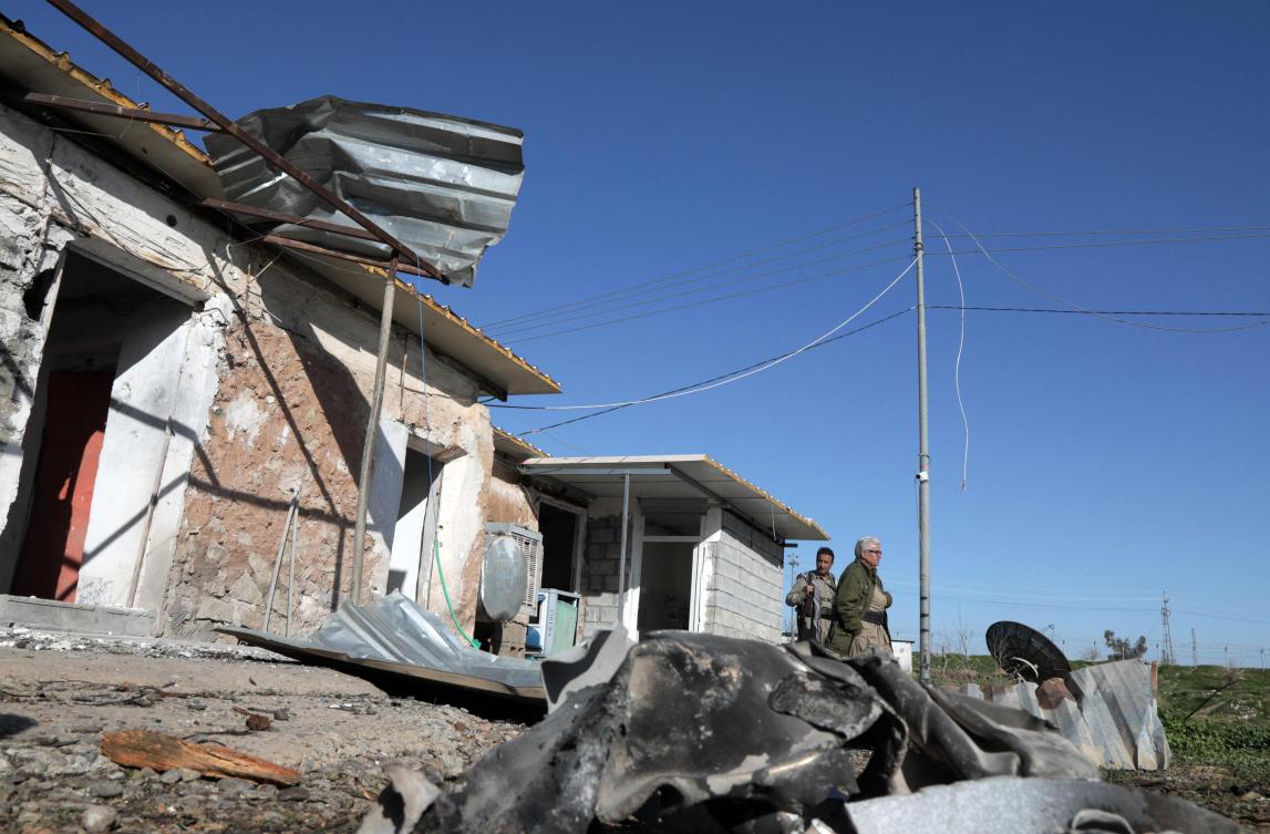 Explosions sounded on Friday near Erbil airport in Iraq's autonomous Kurdistan region and an attack forced a US-run oil field to shut production. (AFP)