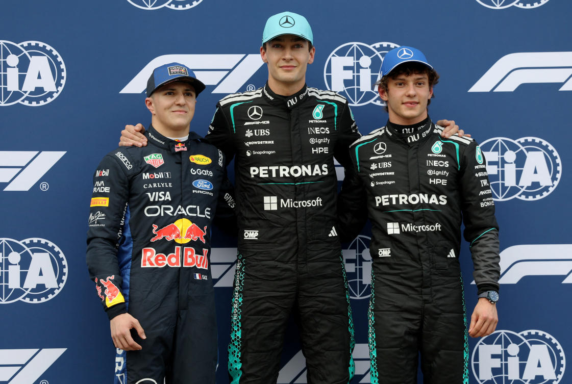 Russell topped all three sessions in F1’s knockout qualifying format, finally casting aside questions of where Mercedes team was in the new-era pecking order. (REUTERS)