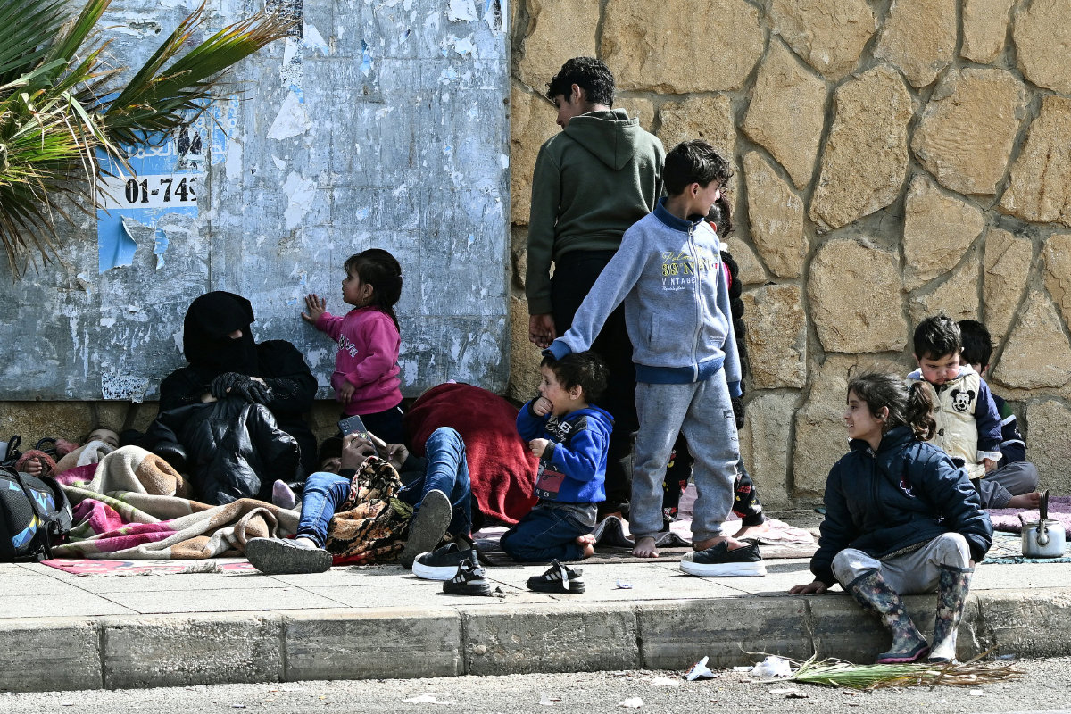 Israeli airstrikes and ground operations sweeping southern and eastern Lebanon have forced hundreds of thousands into the streets of central Beirut and Sidon as shelters overflow. (AFP)