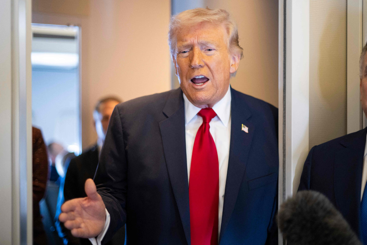 President Donald Trump speaks to reporters on March 7, 2026, saying the US does not need Britain's helpl anymore them to win the war with Iran. (AFP)