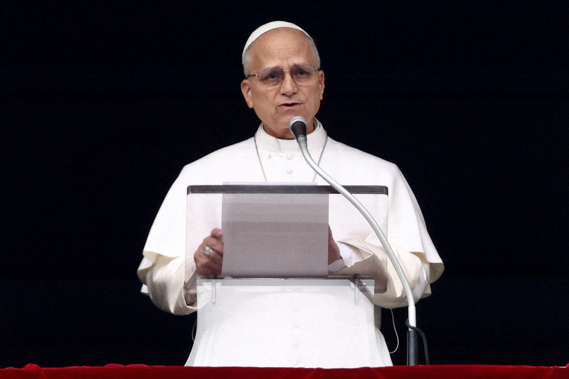 “Let us raise our humble prayer to the Lord that the roar of bombs may cease, that weapons may fall silent, and that space may be opened for dialogue in which the voices of peoples can be heard,” Pope Leo said. (REUTERS)