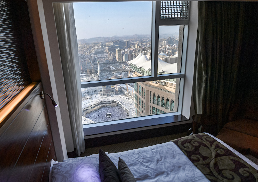This picture taken on August 8, 2019 shows a daylight view from a room in a luxury hotel overlooking the Kaaba, Islam's holiest shrine. (AFP/File Photo)