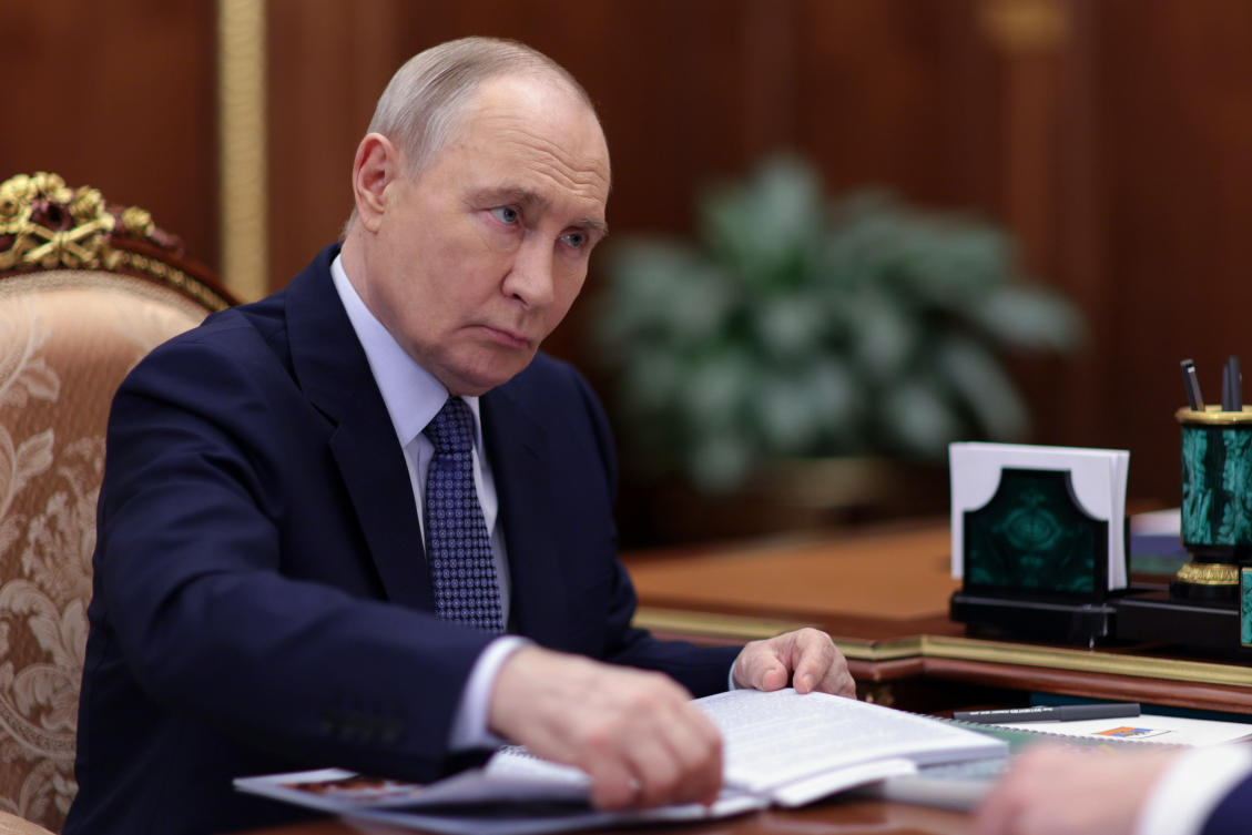 Russian President Vladimir Putin at the Kremlin in Moscow, Russia, Saturday, March 7, 2026. (AP)