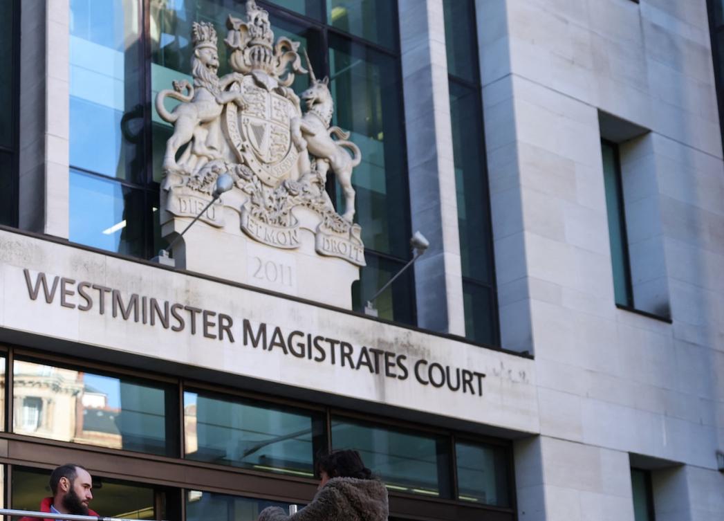 London's Westminster Magistrates' Court. (File/AFP)