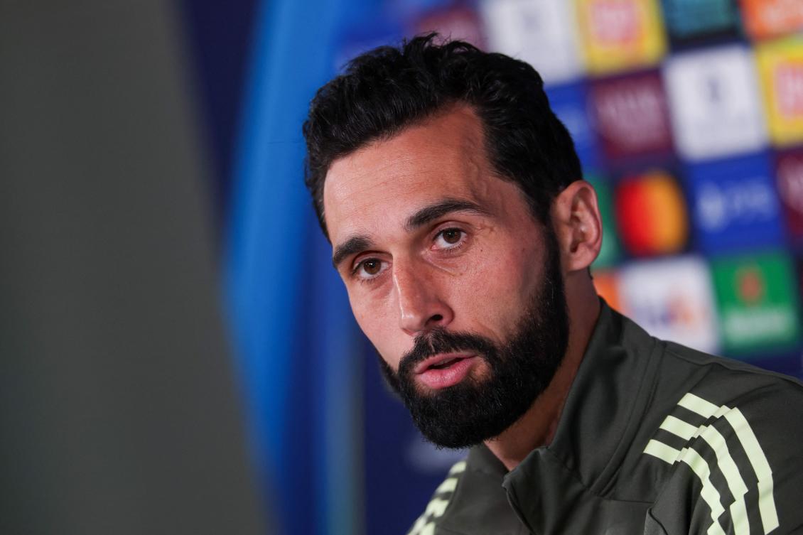 Real Madrid’s Spanish coach Alvaro Arbeloa gives a press conference on the eve of their UEFA Champions League match against Manchester City at Real Madrid Sports City in Valdebebas, Madrid, on Mar. 10, 2026. (AFP)