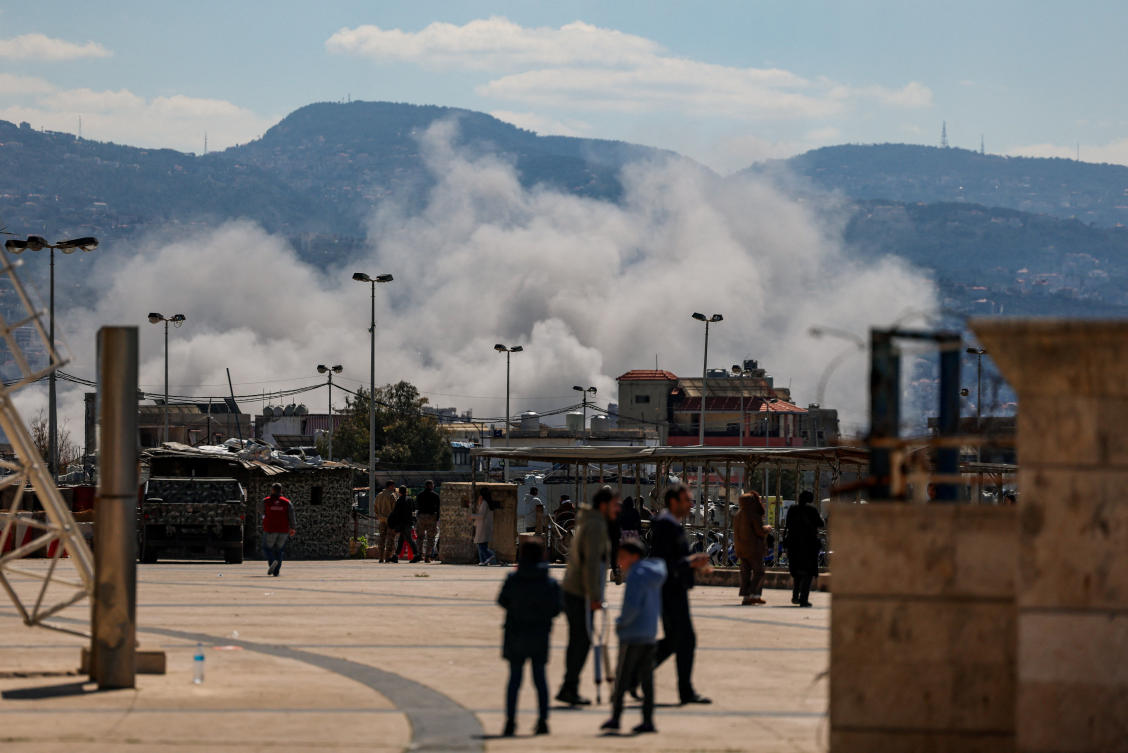 Smoke rises after an Israeli strike, following an escalation between Hezbollah and Israel amid the US-Israeli conflict with Iran, in Beirut, Mar. 9, 2026. (Reuters)