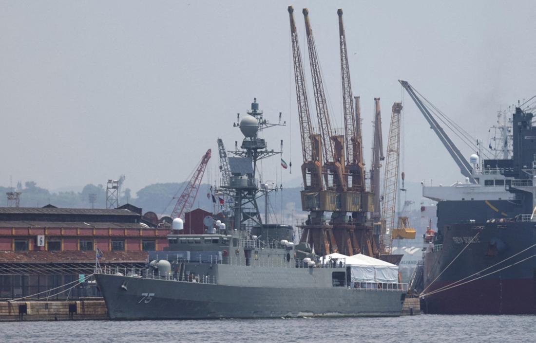 Iranian military ship Iris Dena pictured berthed in Rio de Janeiro’s port, Brazil. (FILE/REUTERS)