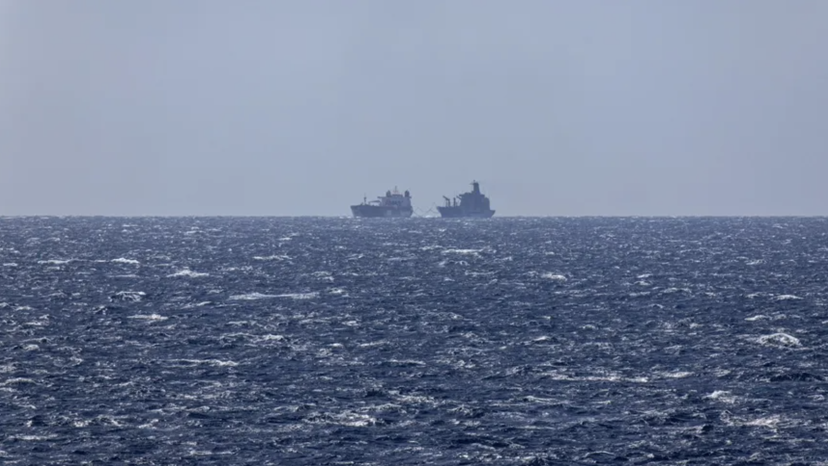 Commercial vessels sailing south in the Red Sea. Bloomberg