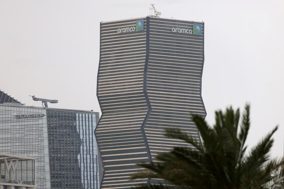 A view of the ARAMCO headquarter, the national Saudi Arabian Oil Company, towers in the King Abdullah Financial District of Riyadh on March 9, 2026. (FILE/AFP)