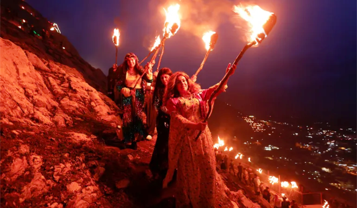 The festival is rooted in Zoroastrianism, a religion practised in ancient Persia that predates Christianity and Islam. (Reuters)