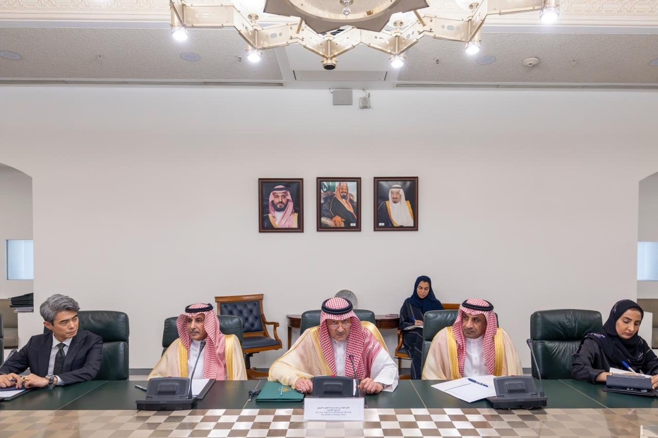 The Kingdom’s Deputy Foreign Minister Waleed bin Abdulkarim El-Khereiji meets with Asian ambassadors to Saudi Arabia in Riyadh on Sunday. (SPA)