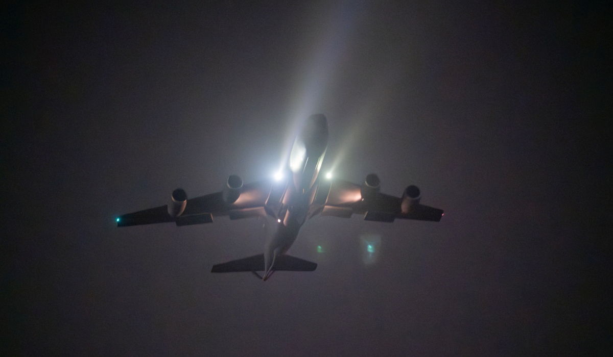 A KC-135 Stratotanker aircraft takes off from a base in the U.S. Central Command area of responsibility, December 19, 2025. (REUTERS)