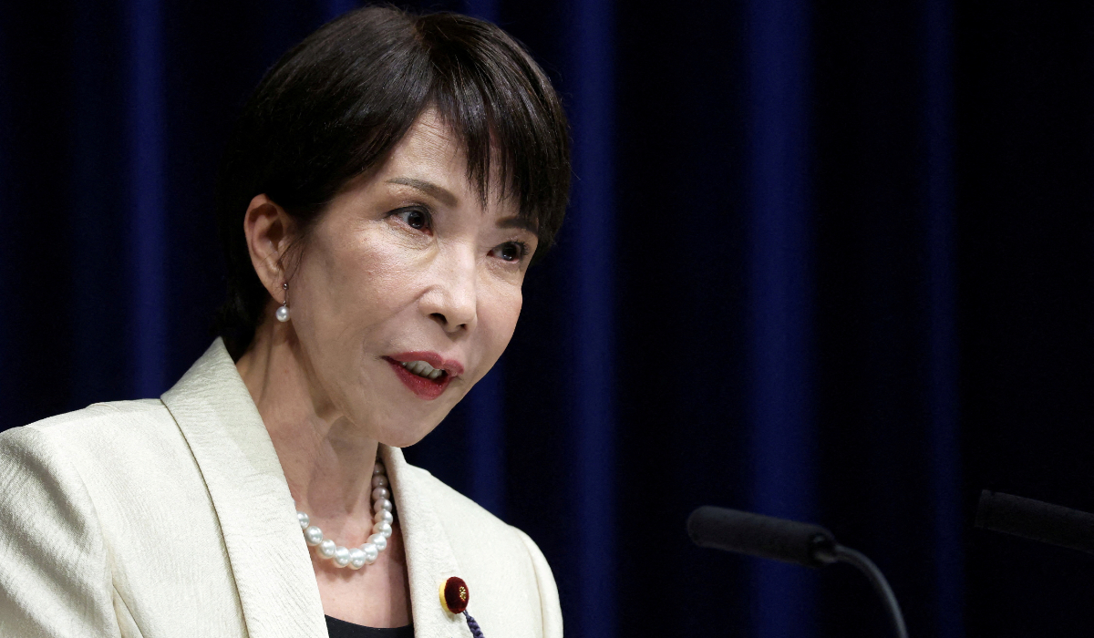 Sanae Takaichi, Japan’s prime minister, speaks during a press conference in Tokyo, Japan, on Wednesday, Feb. 18, 2026. (REUTERS)
